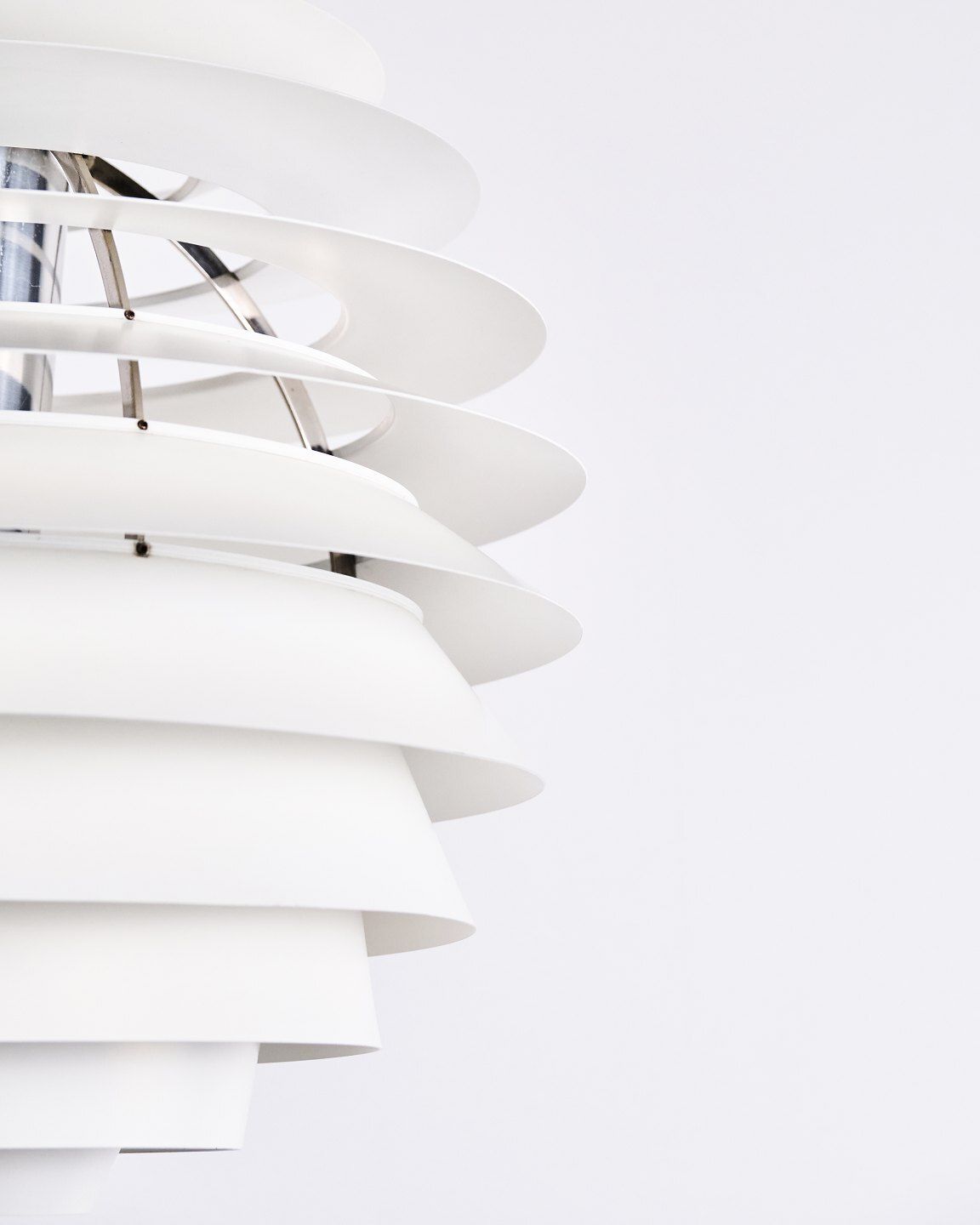 Poul Henningsen Ph Louvre Pendant In Metal For Louis Poulsen, Danish Design 1957 photo buy