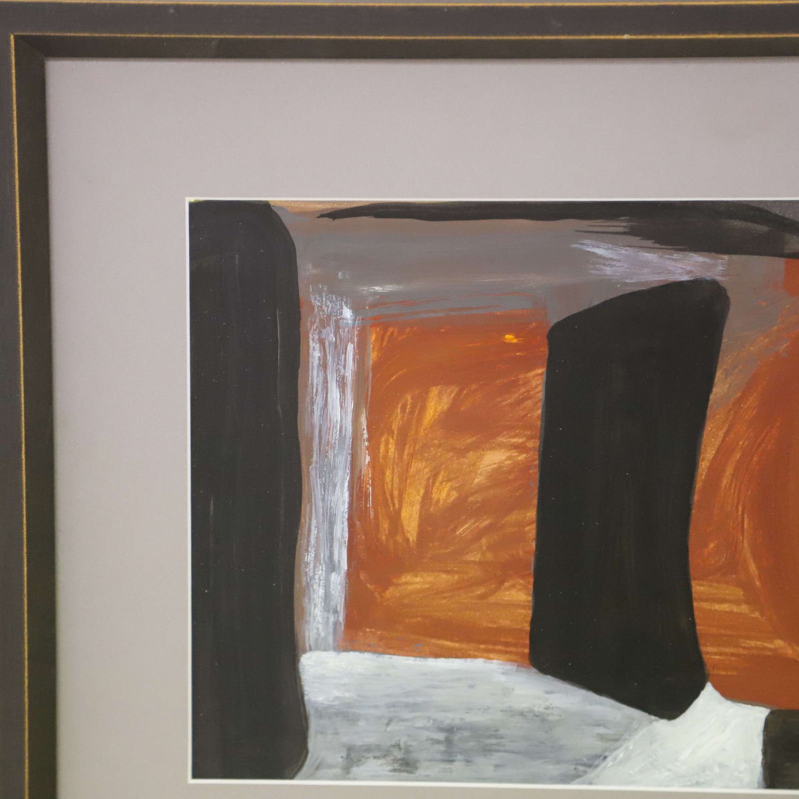 Thru View” 1999 Oils On Acid Free Paper Abstract Painting   Ross Barnes (St Ives School) photo for sale