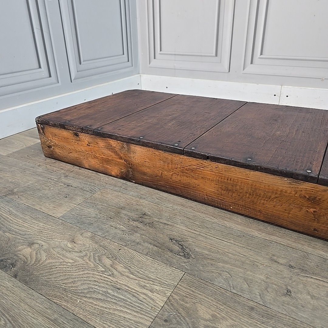 photo for sale Antique Wooden Sledge Sleigh Rustic Decorative Garden Display Wall Shelf Vintage