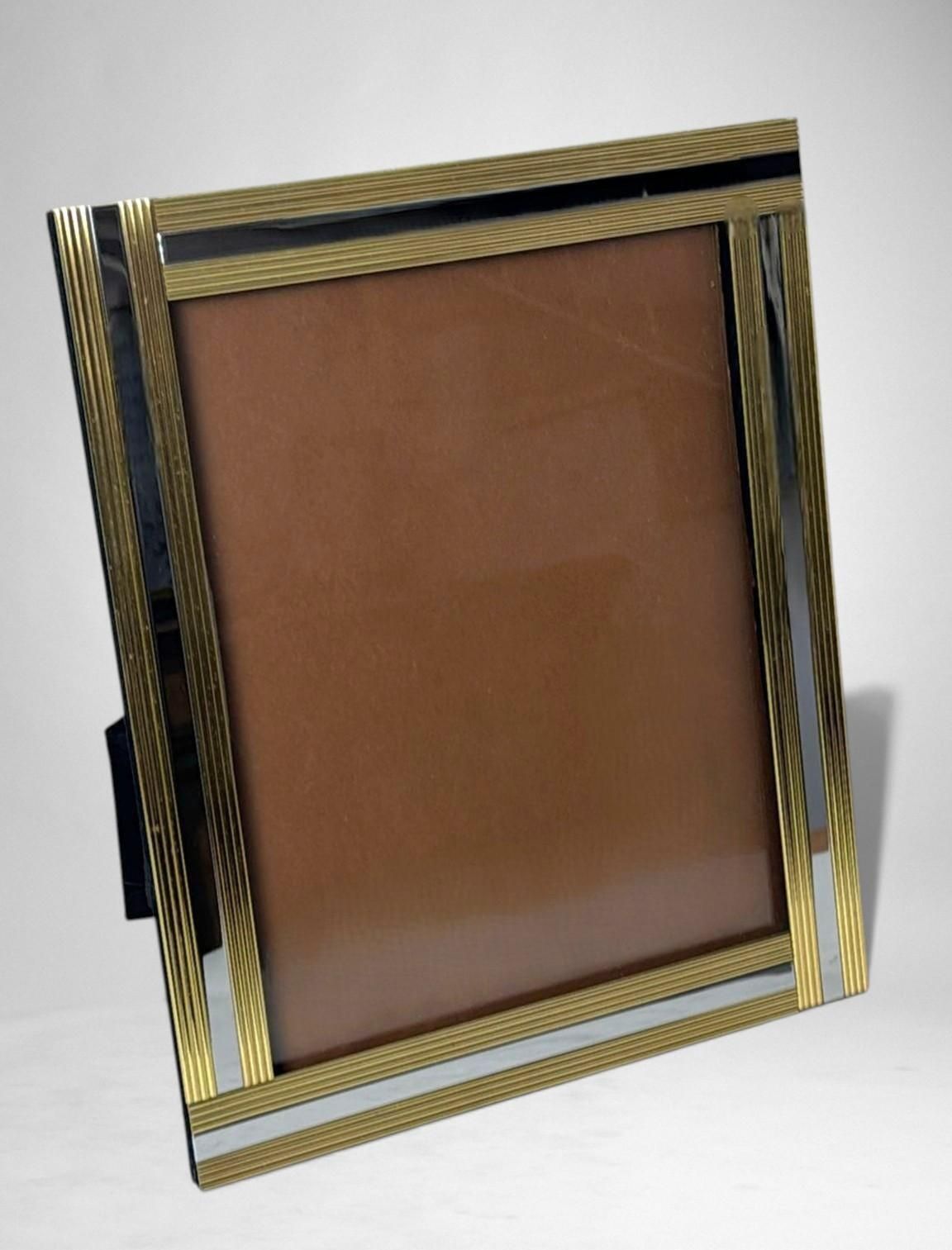 Romeo Rega Style Italian Brass And Steel Picture Frame photo 400.0