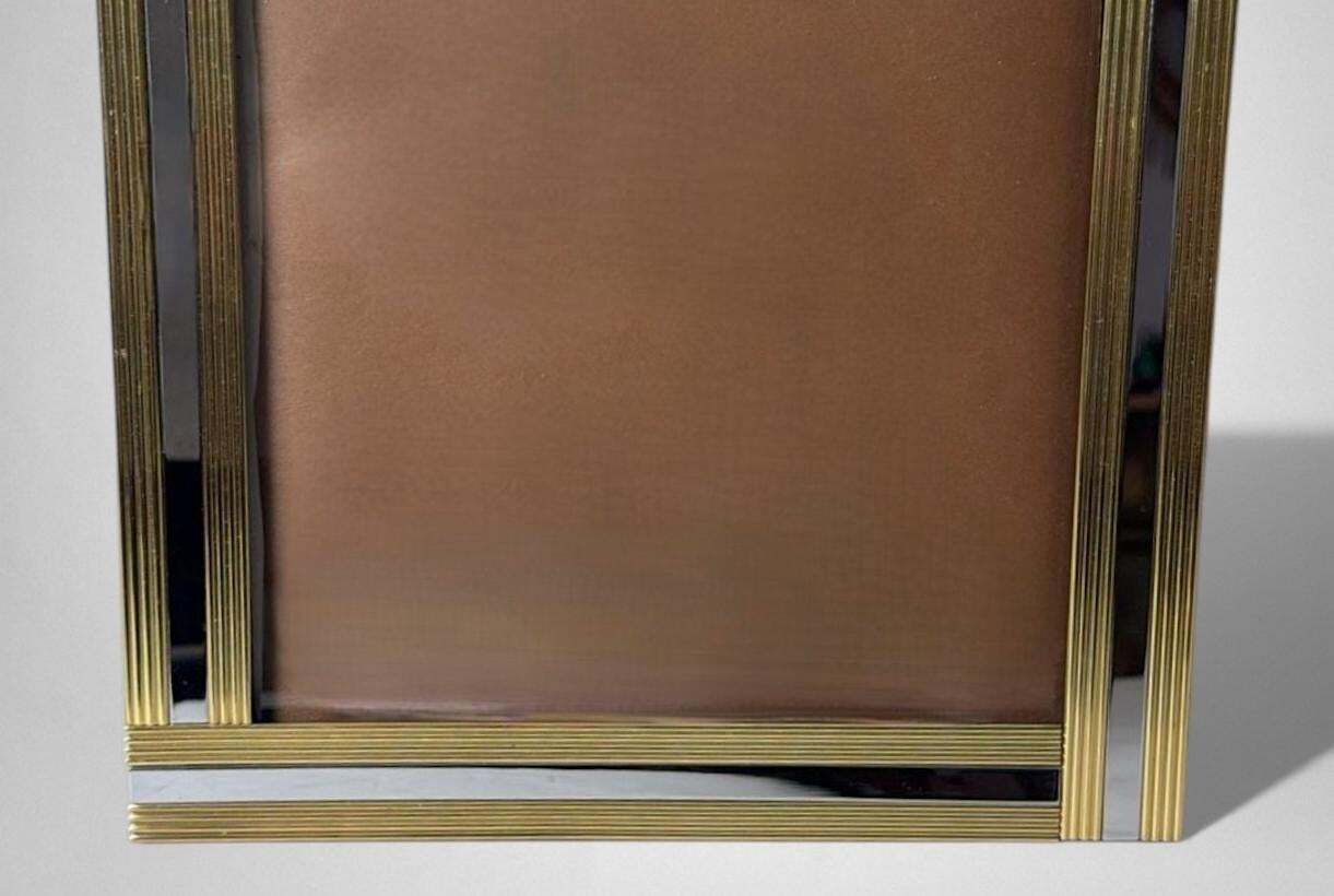 photo furniture Romeo Rega Style Italian Brass And Steel Picture Frame