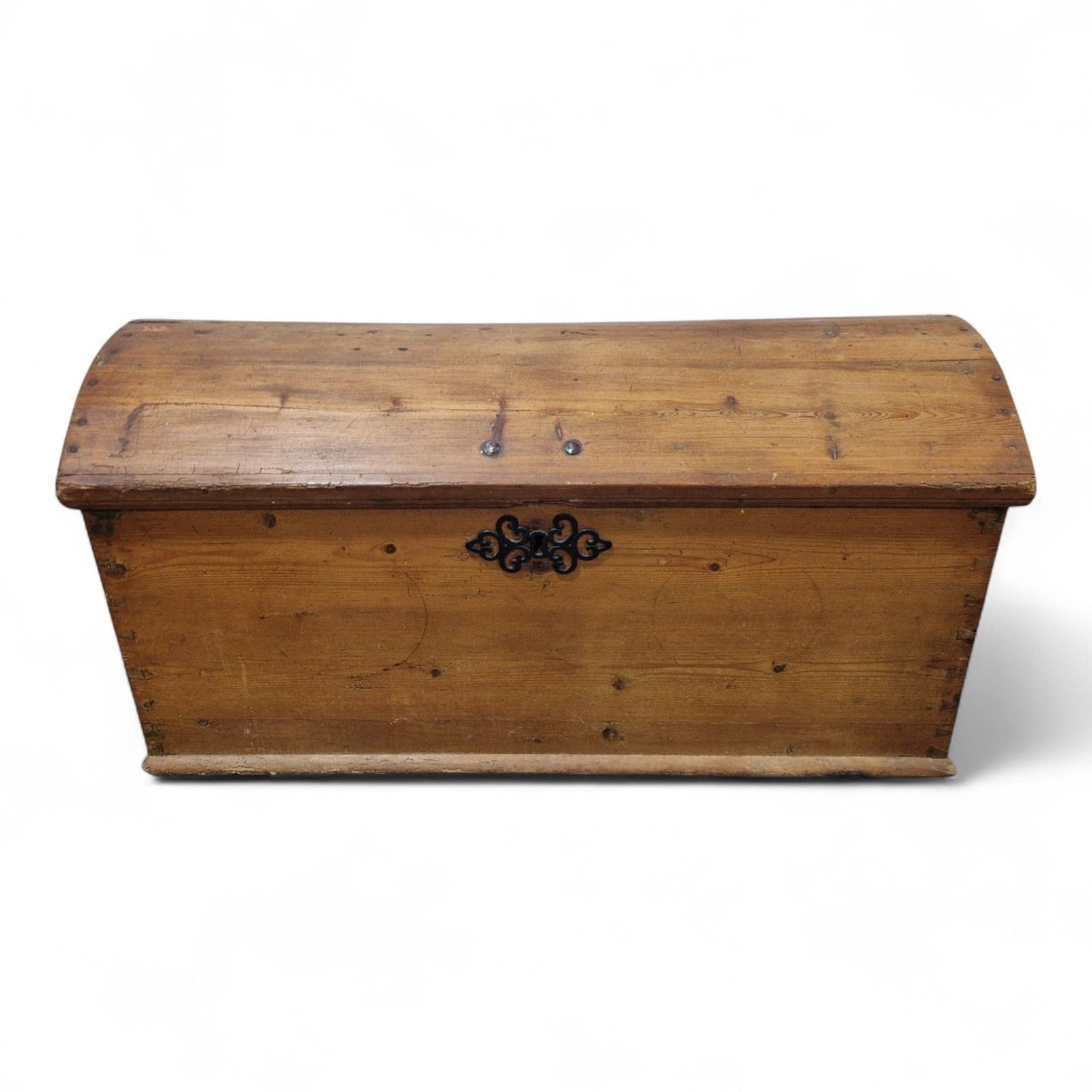 Continental Wooden Storage Chest Dome Top Rustic Coffer Blanket Box Large photo Furniture