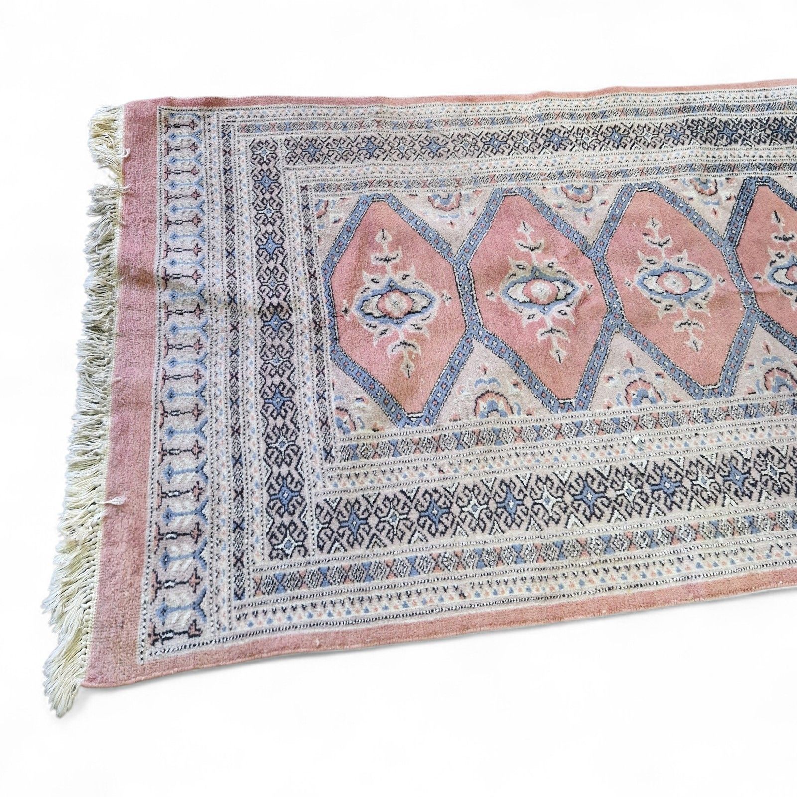 photo furniture Traditional Carpet Runner Diamond Medallion Pattern Hallway Wool Rug 3m