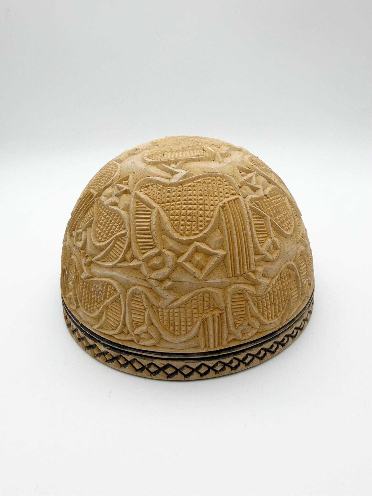 West African Calabash Gourd Bowl, Hand Carved Gourd, Tribal Collectible photo buy