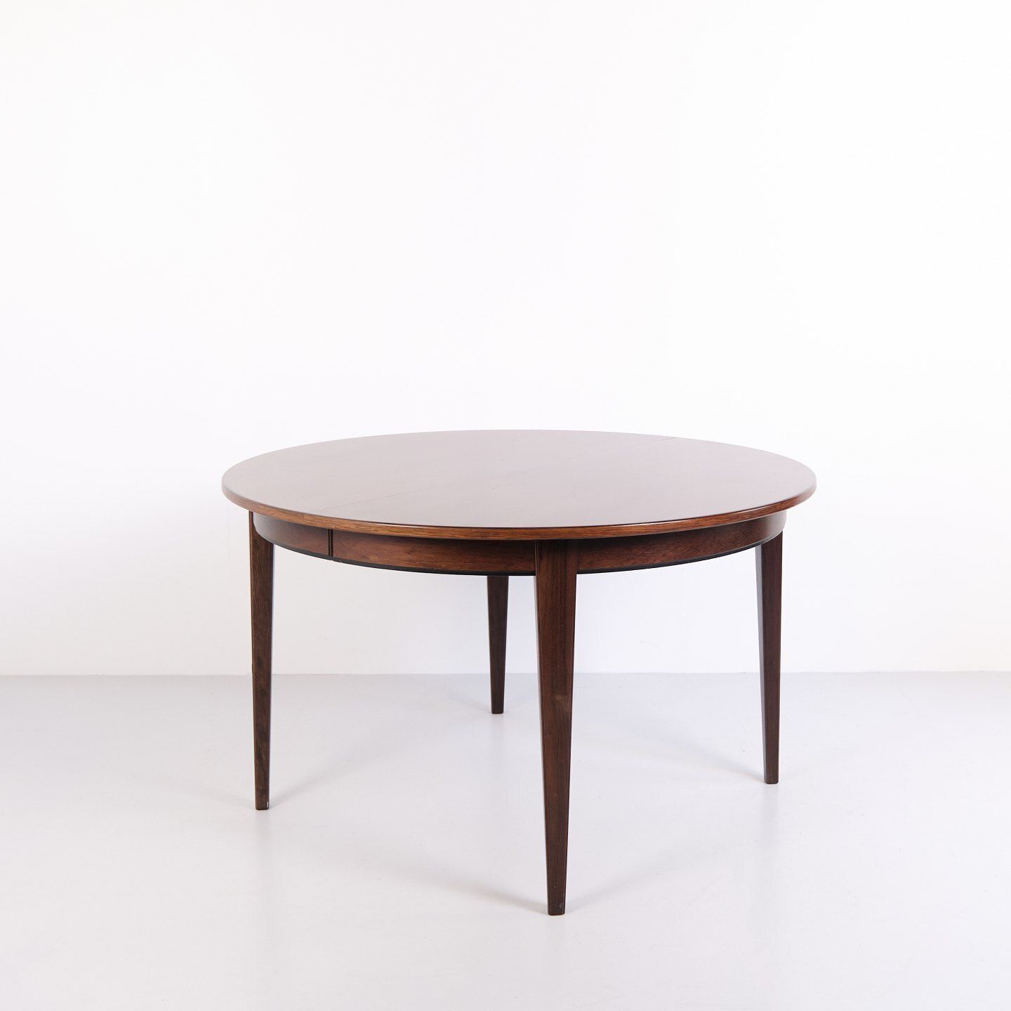 Round Dining Table Model 55 By Omann Jun In Rosewood With Extension Leaves, Danish Design photo furniture