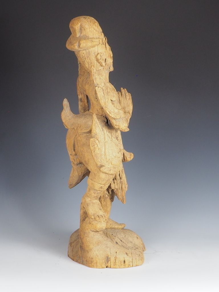 Antique Carved Thai Wooden Sculpture Of A Dancing Apsara photo buy