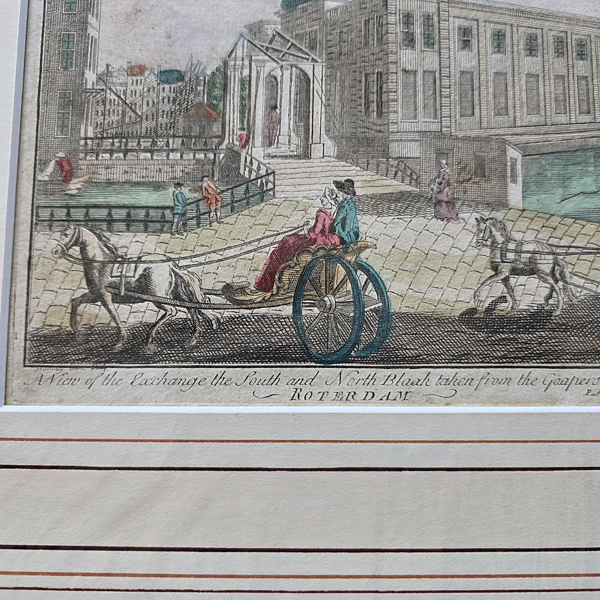 Optical Print Of The Blaak And Stock Exchange In Rotterdam, From 1762 photo for sale