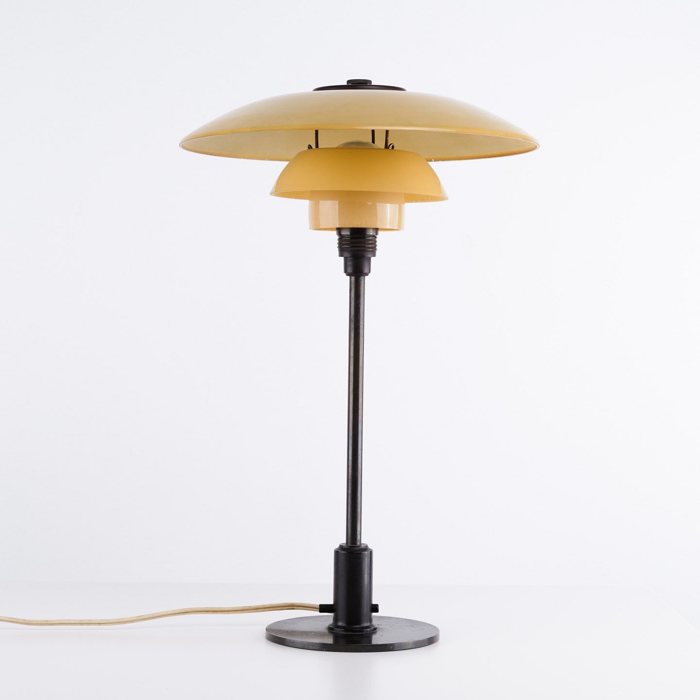 Ph 3/2 With Yellow Painted Shades By Poul Henningsen For Louis Poulsen, 1930s photo vintage