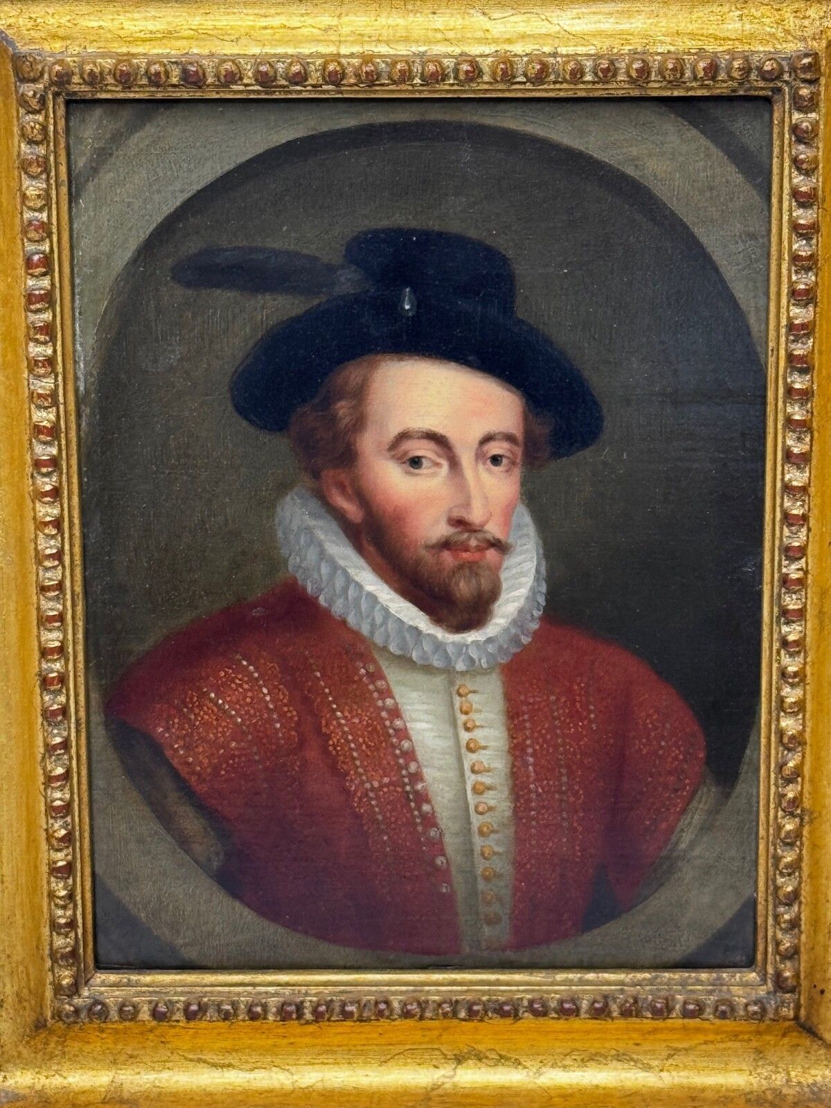Oil Portrait Of Sir Walter Raleigh In The Manner Of Hans Holbein The Younger photo furniture