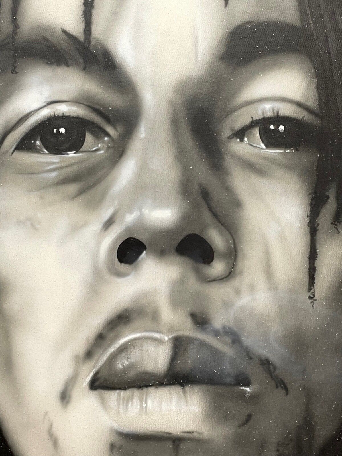 Paul Karslake Frsa (1958–2020) “Bob Marley” — Large Signed Mixed Media Portrait photo vinterior