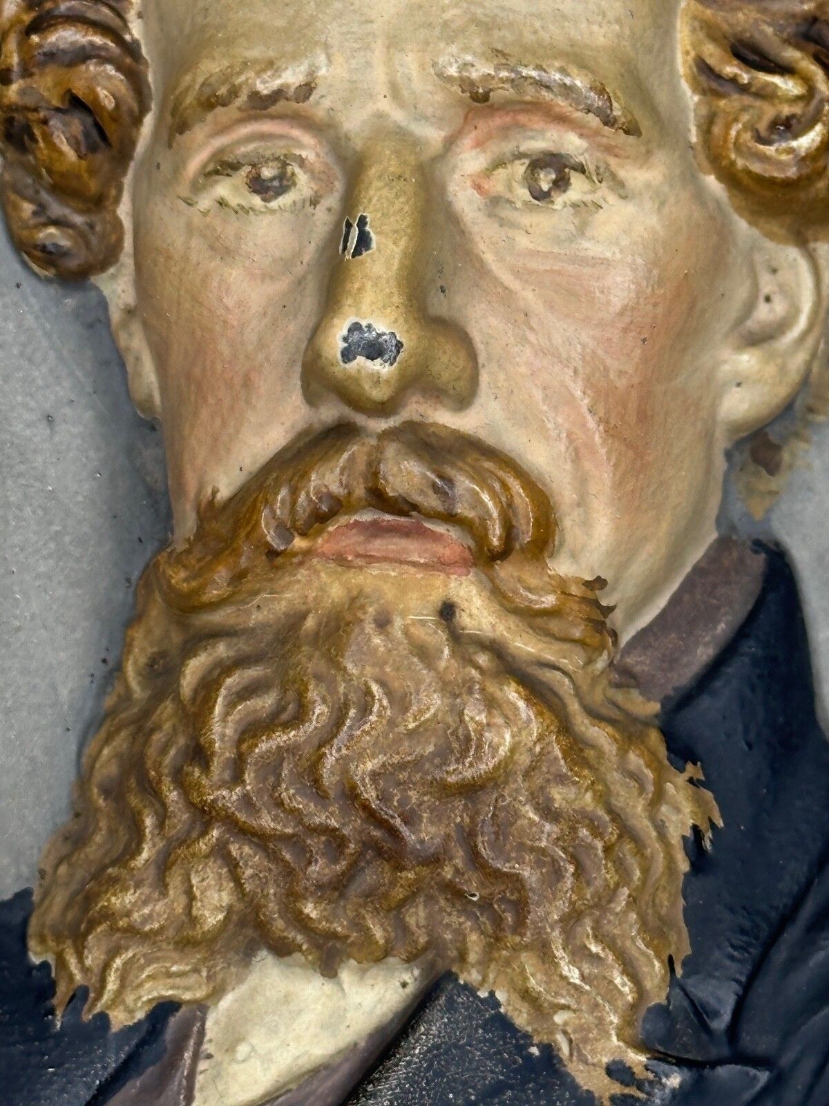 Victorian Gilt Bronze In Low Relief Charles Dickens Portrait Wall Sculpture photo 2000.0