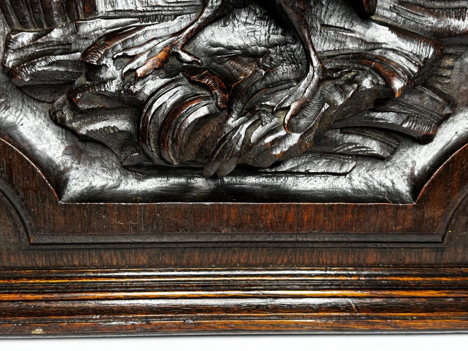 🏛️ Exceptional Victorian Carved Hunting Panel Pugin Design Grouse In Wetlands photo 3950.0