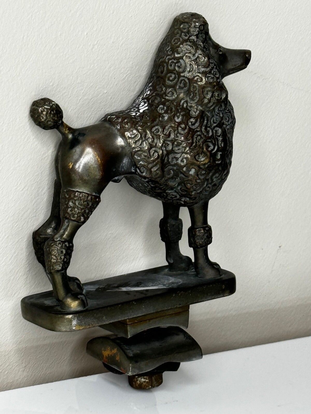 Beautiful Cute Mid Century Bronze Poodle Dog Animal Classic Mascot Sculpture photo 2000.0