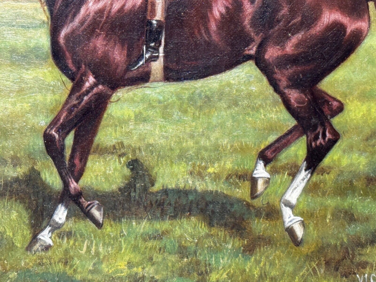 photo vintage Oil Painting Victor Wild Winner At Kempton Park June 1897 Mornington Cannon Up