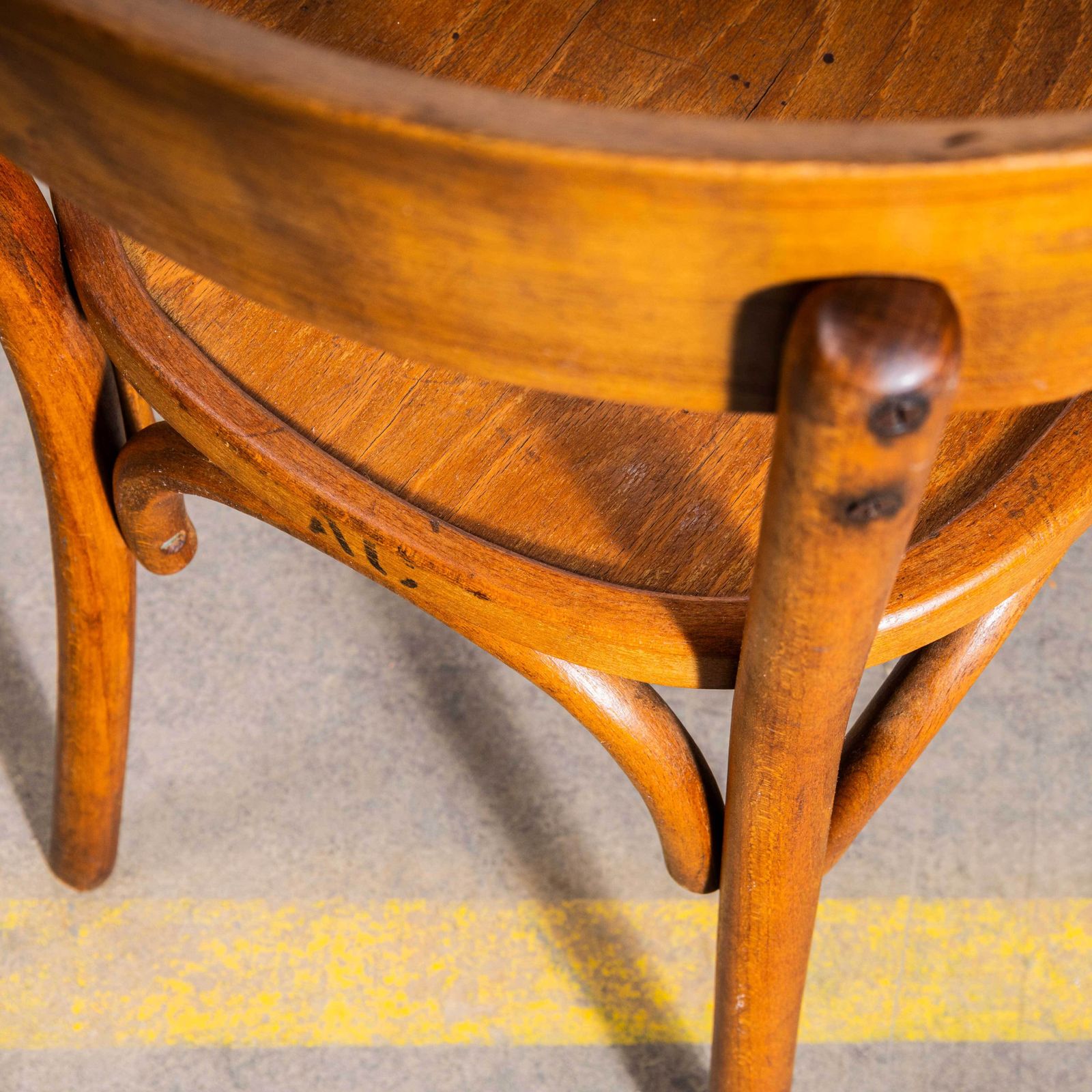 photo for sale 1950’s Honey Thin Slim Back Baumann Dining Chairs   Set Of Six