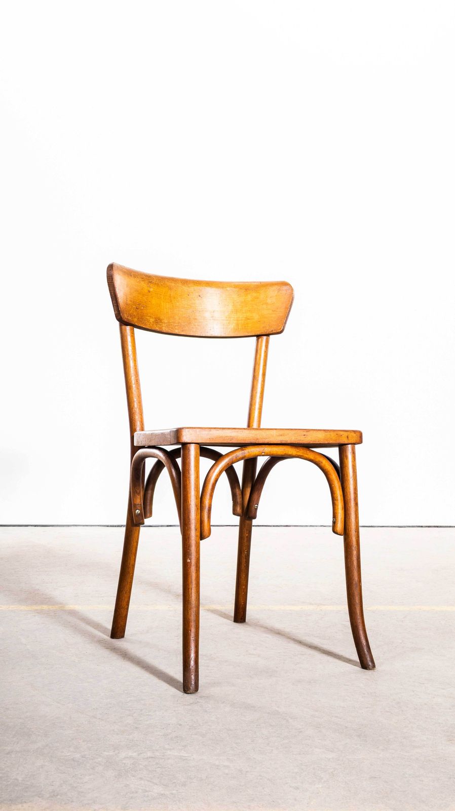 photo vinterior 1950’s Honey Thin Slim Back Baumann Dining Chairs   Set Of Six