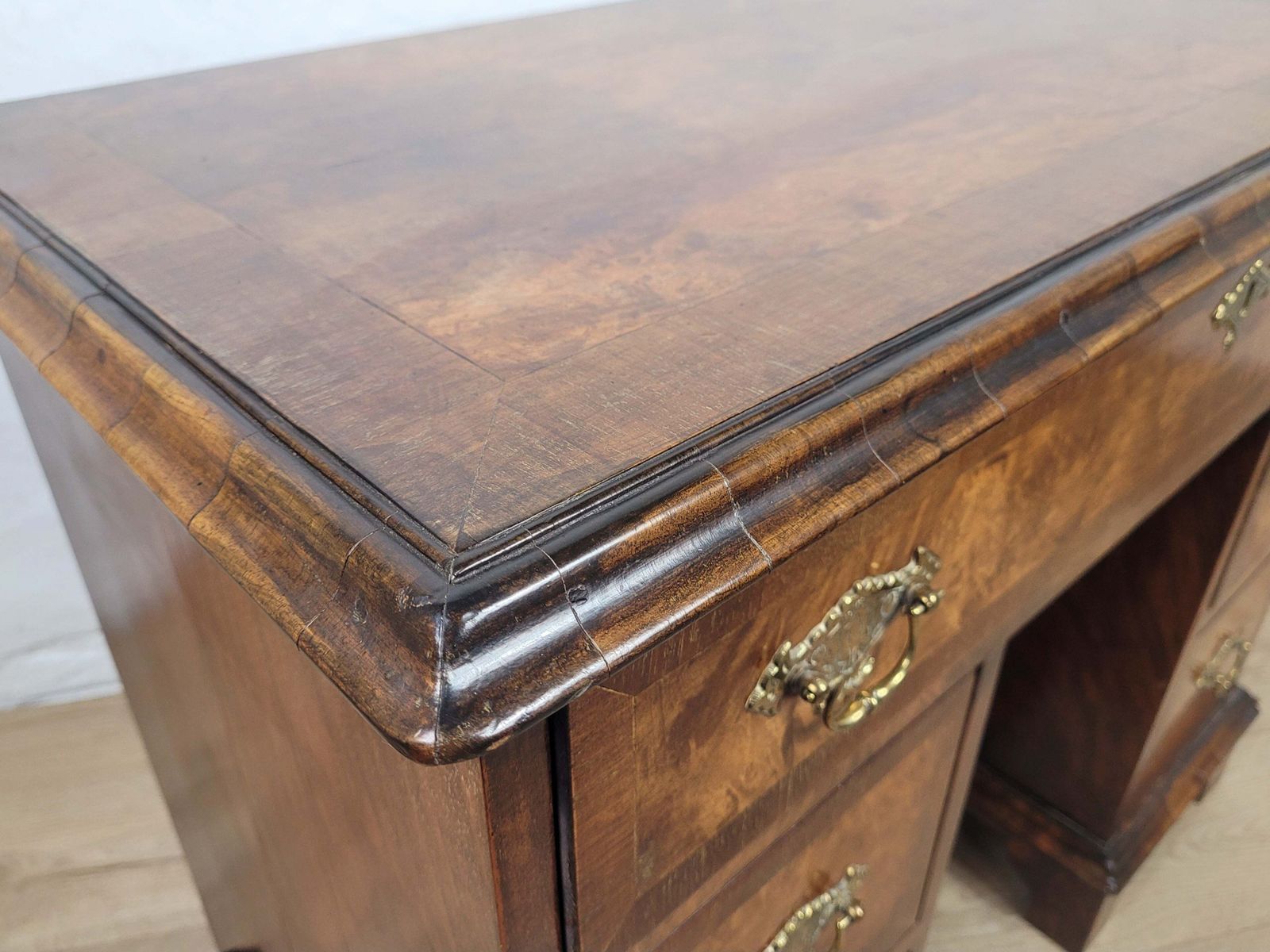 Walnut Writing Desk 18th Century Style Knee Hole Drawers photo buy