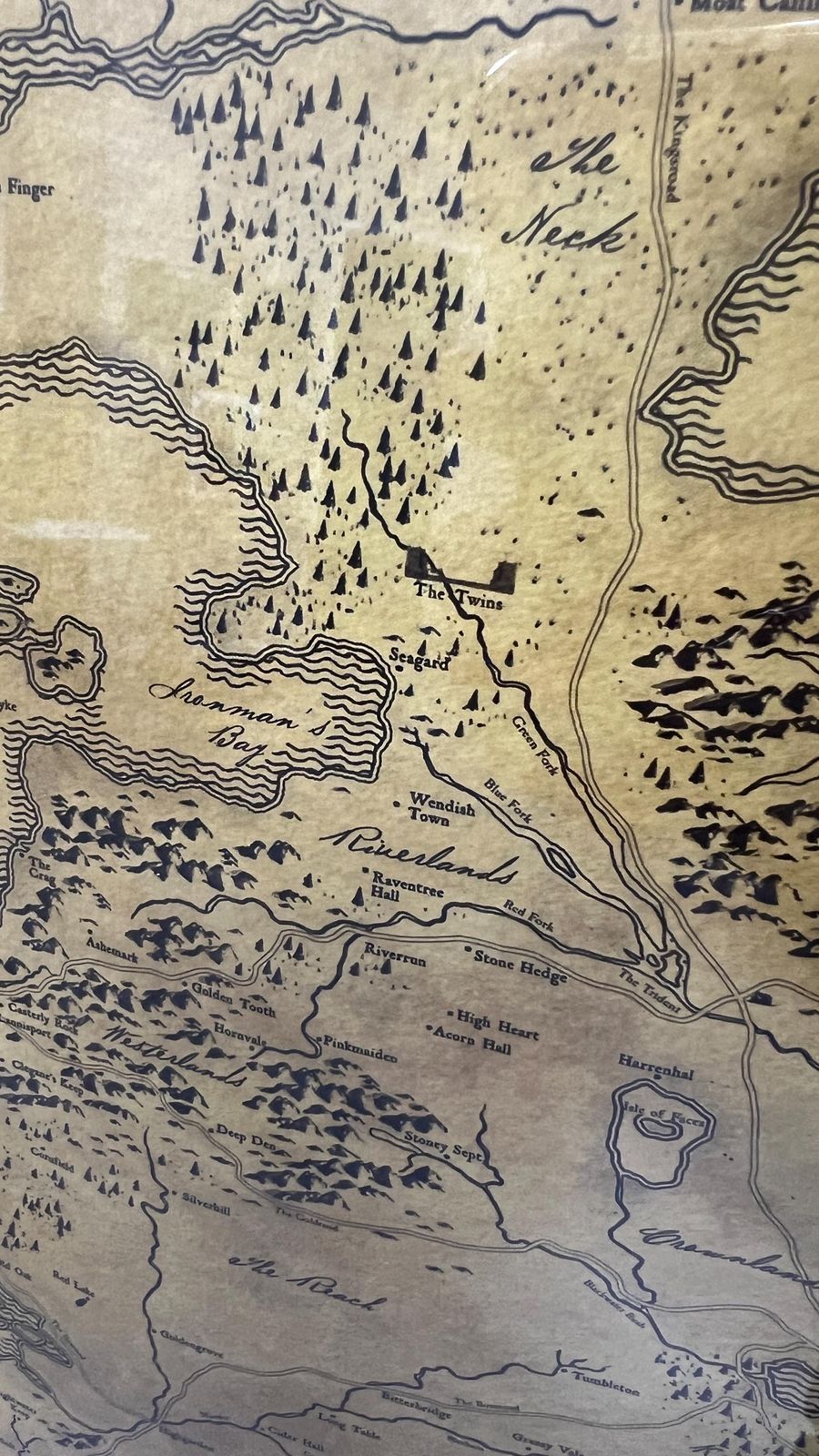 Framed Glazed Game Of Thrones Westeros And Essos Map Picture Poster photo buy