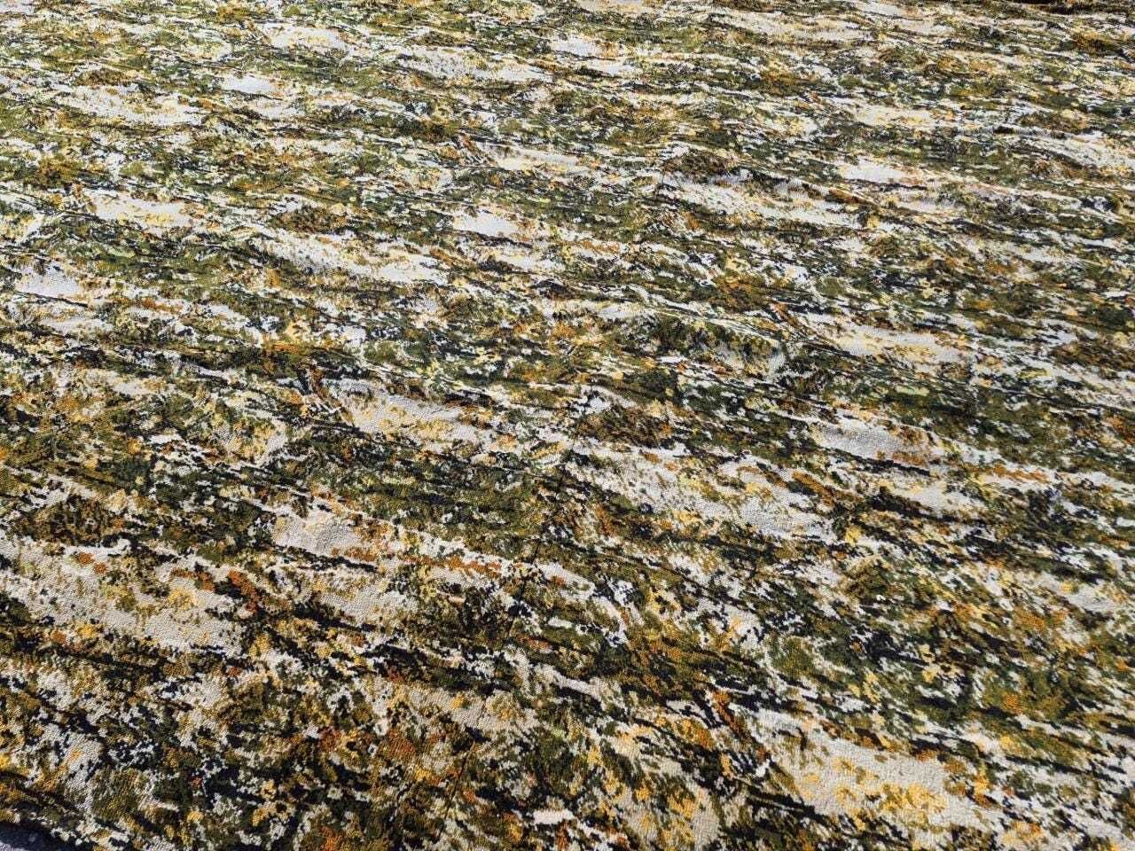 Vintage Mid Century Axminster Wool Carpet Green & Brown Retro Pattern 70's Mcm photo buy