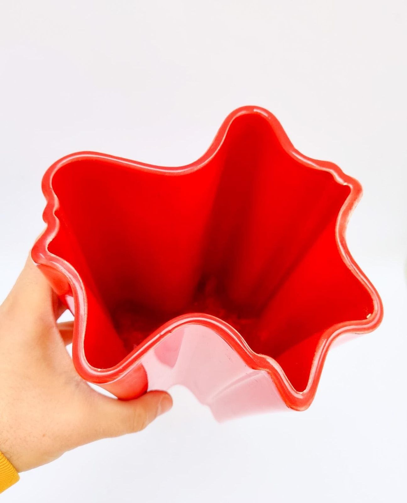 Detail Of A 1970s Space Age Design Orange Ceramic Vase, Mangiarotti Il Picchio Style. photo buy