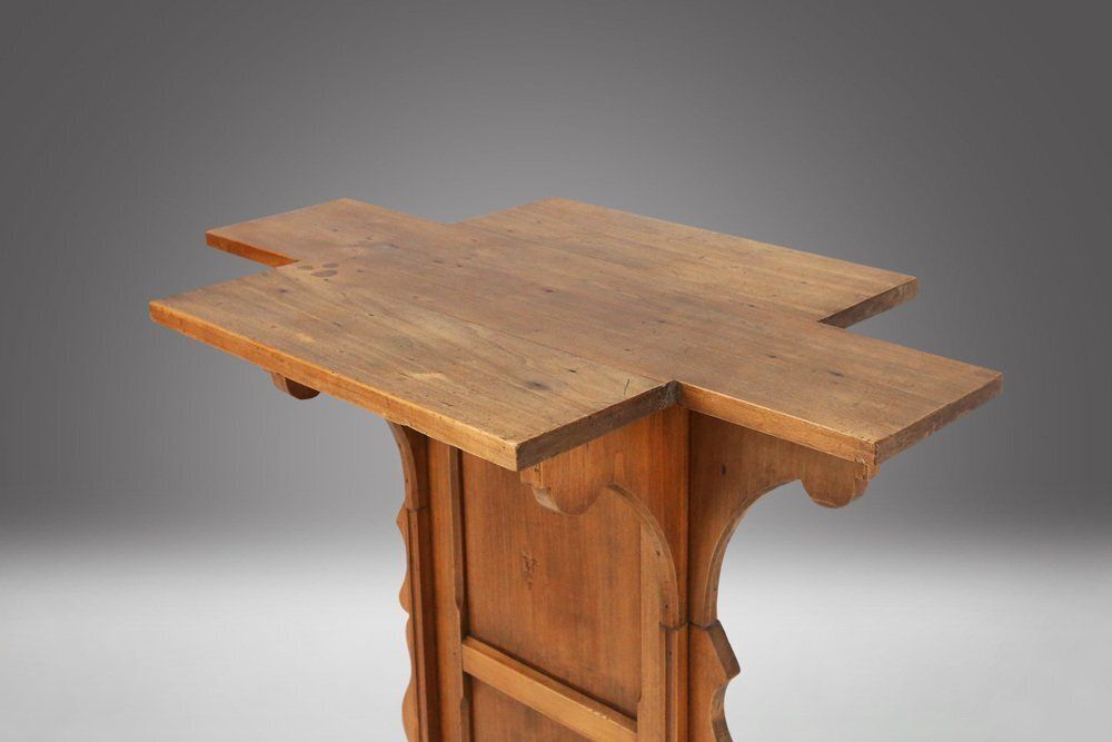 Church Console In Wood, France, 1900s photo vintage