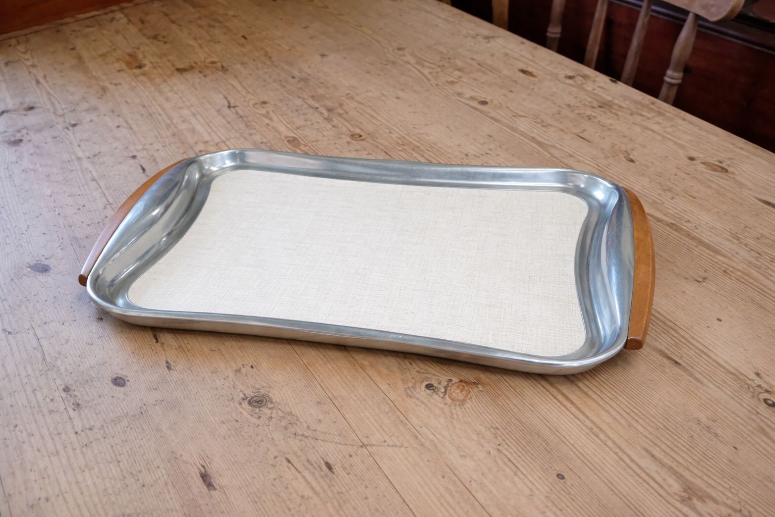 Picquot Ware Tea & Coffee Set With Tray – Mid Century English Aluminium, C.1950s photo buy