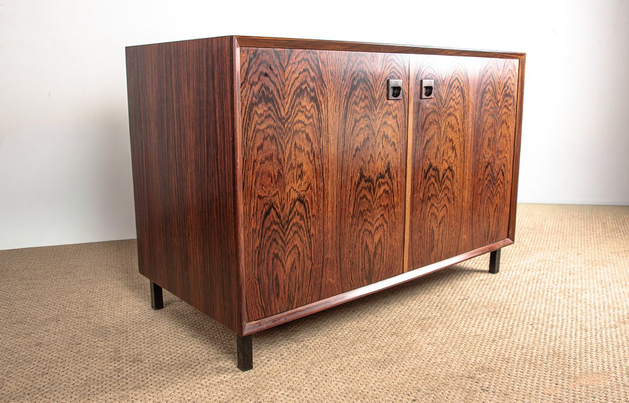 photo for sale Scandinavian Sideboard Or Small Buffet In Rosewood By Erik Brouer For Brouer’s Mobelfabrik 1960.