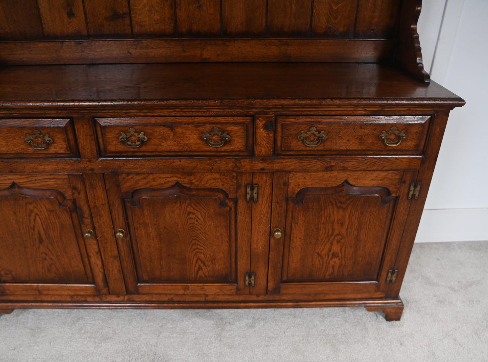 English Oak Dresser Base With Plate Rack Titmarsh & Goodwin Farmhouse photo Furniture