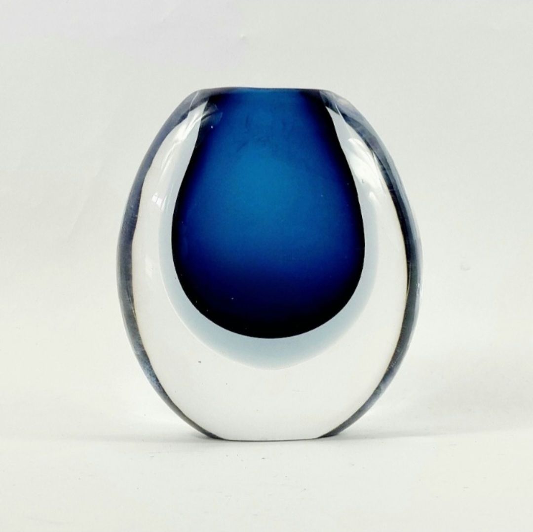 Mid Century Scandinavian Sommerso Art Glass Vase By Vicke Lindstrand For Kosta, Sweden, 1950s/1960s photo Home Decor