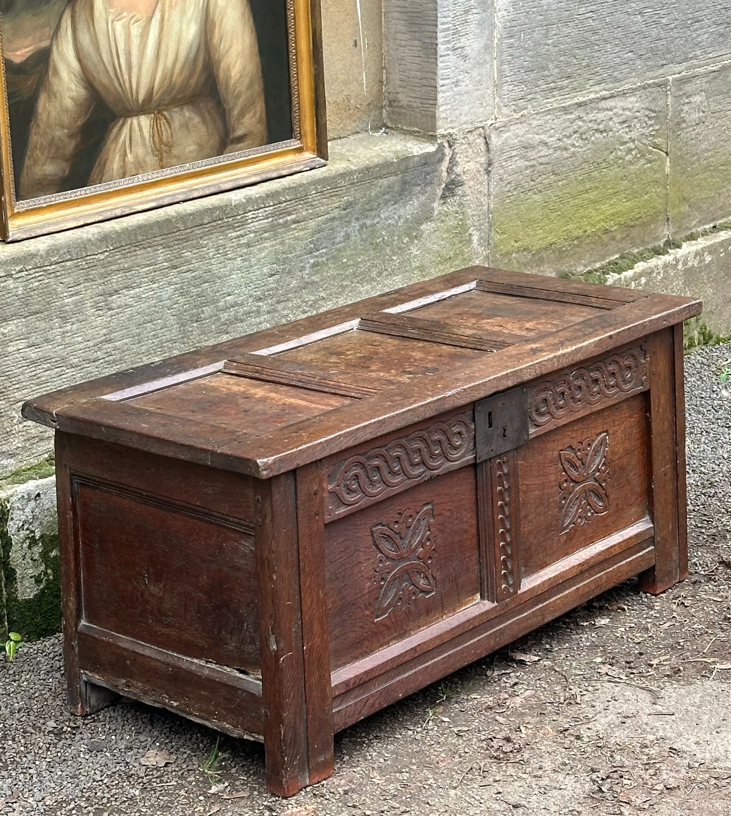 A 17th Century Charles I/ Cromwellian Joined Chest, West Country C.1650 photo for sale