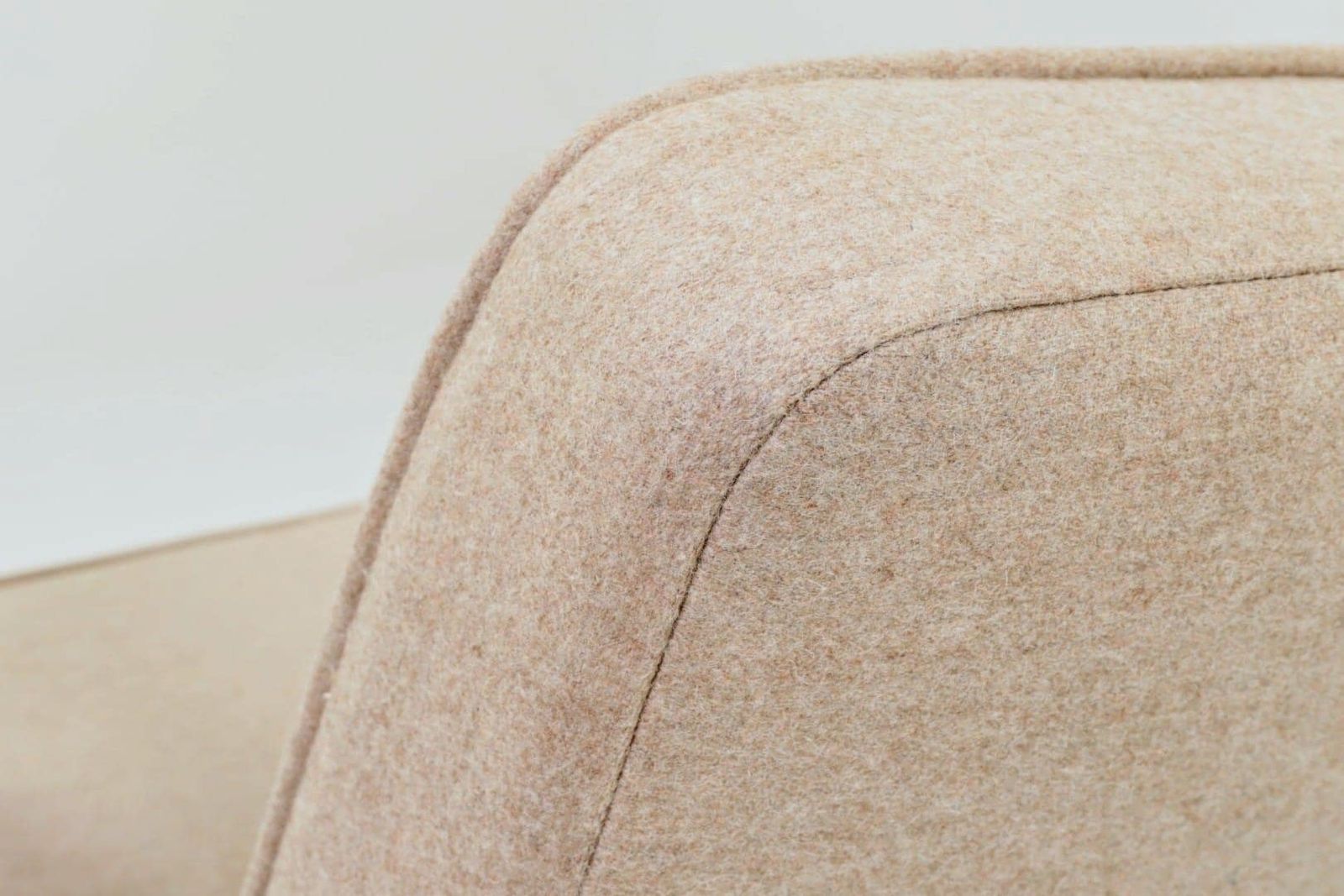 Vintage Pair Armchair, Oak Wood, Wool Upholstery, Fully Refurbished photo vintage