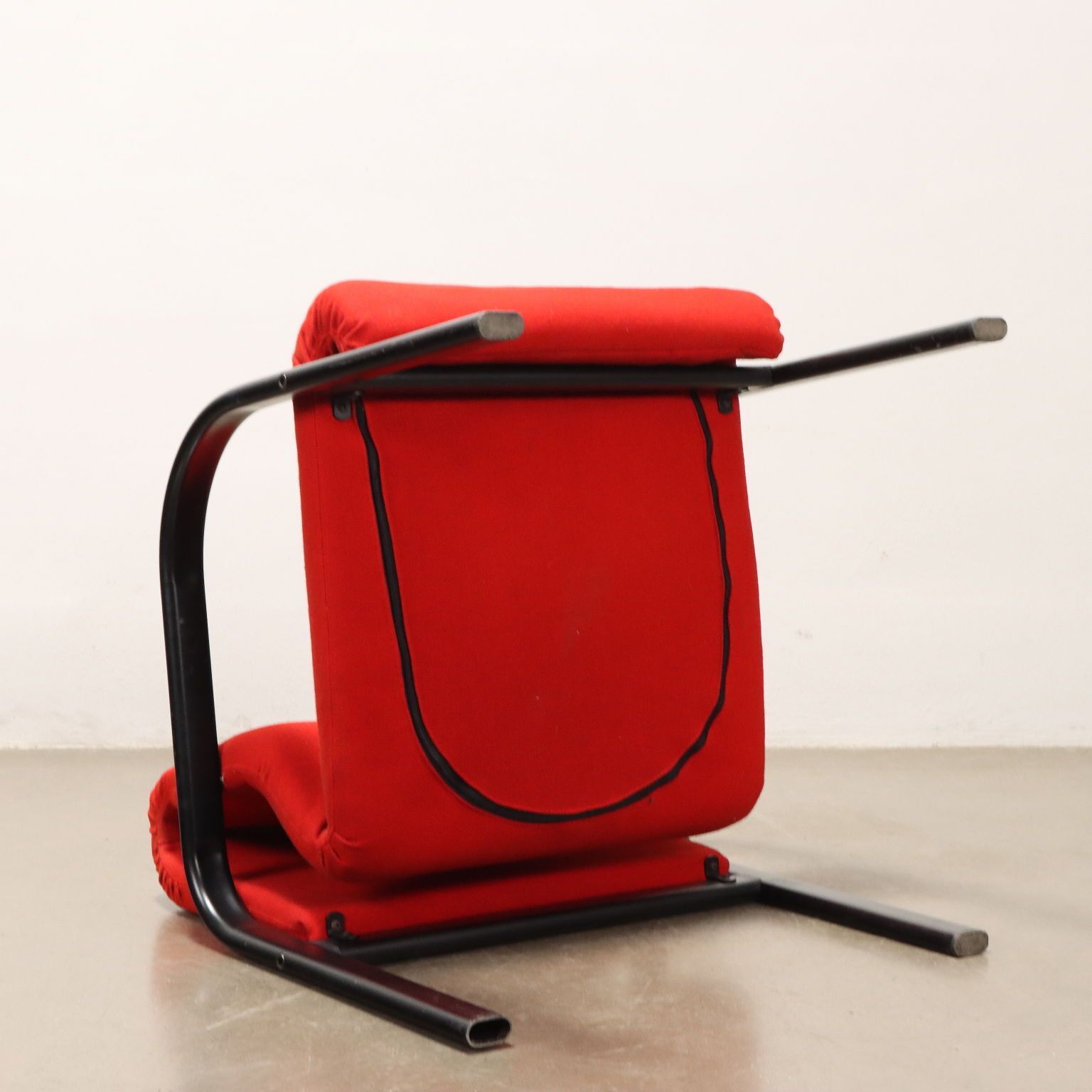 photo furniture Vintage 1980s Armchair Fabric Foam Italy