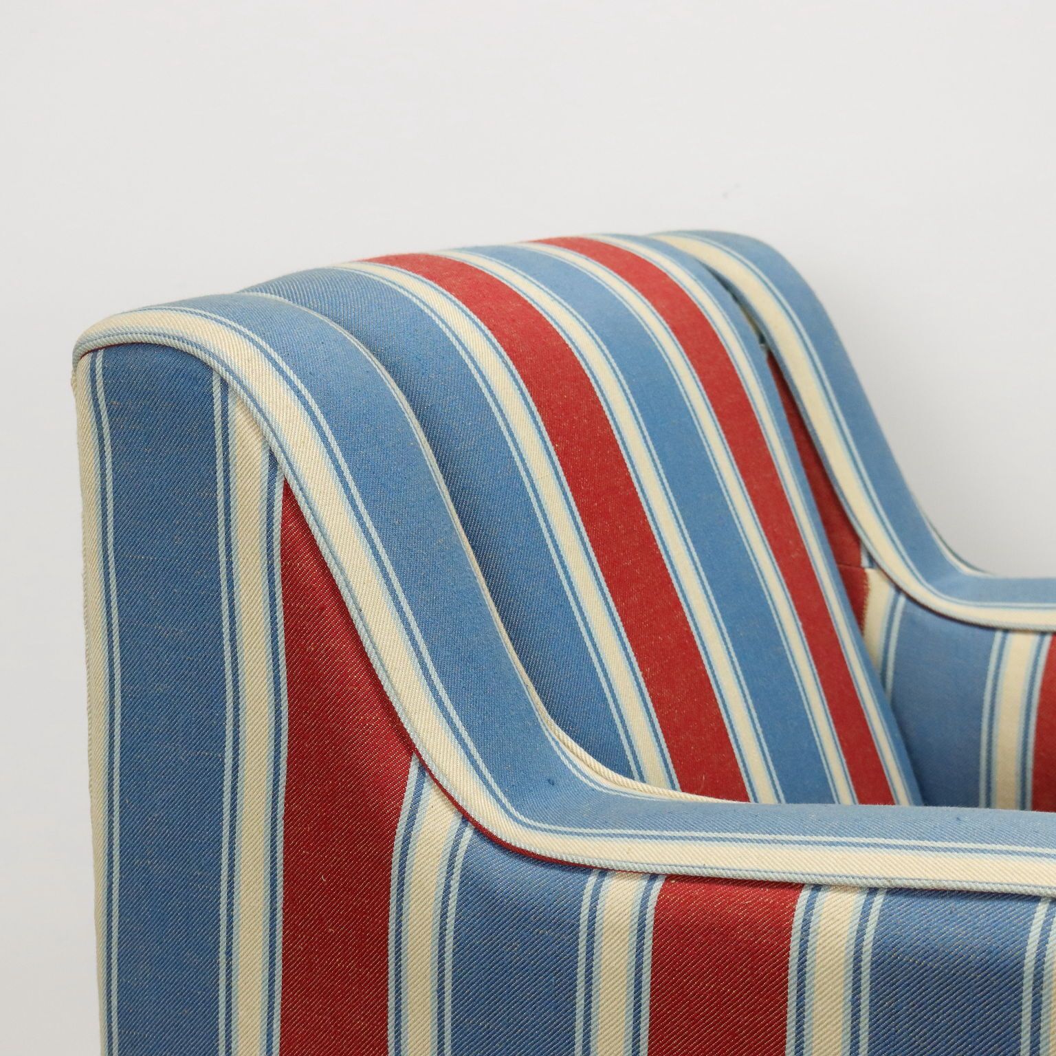 Vintage Armchairs Fabric Upholstery Italy 1950s photo 2120.0