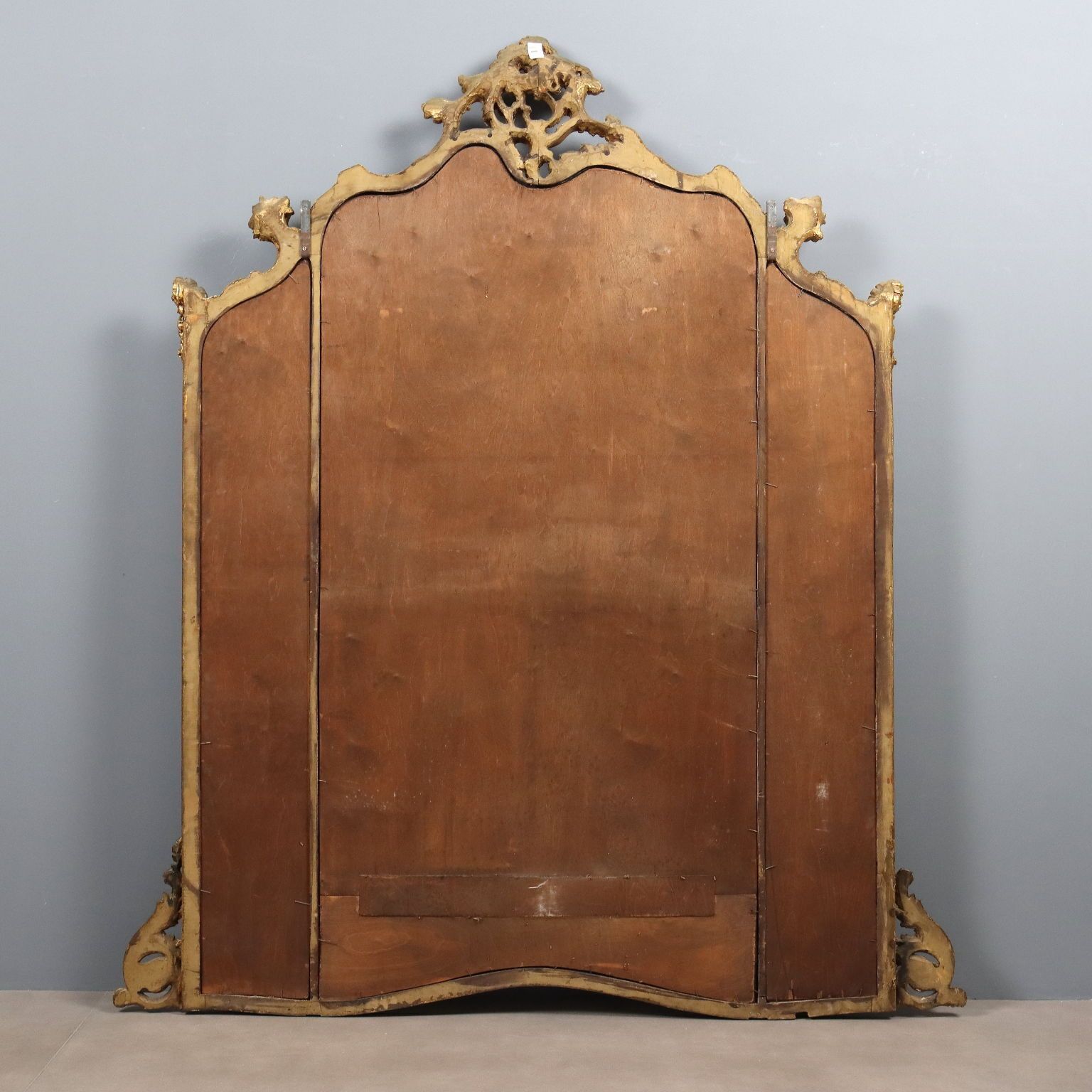 1490.0 Antique Mirror Gilded Carved Wood Italy XIX Century photo