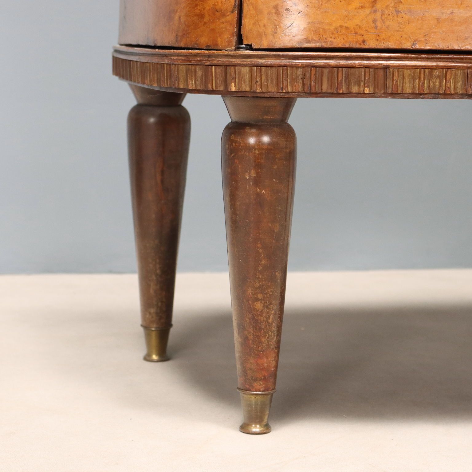 Vintage Bedside Tables Painted Beech Glass Design Italy 1950s photo vinterior