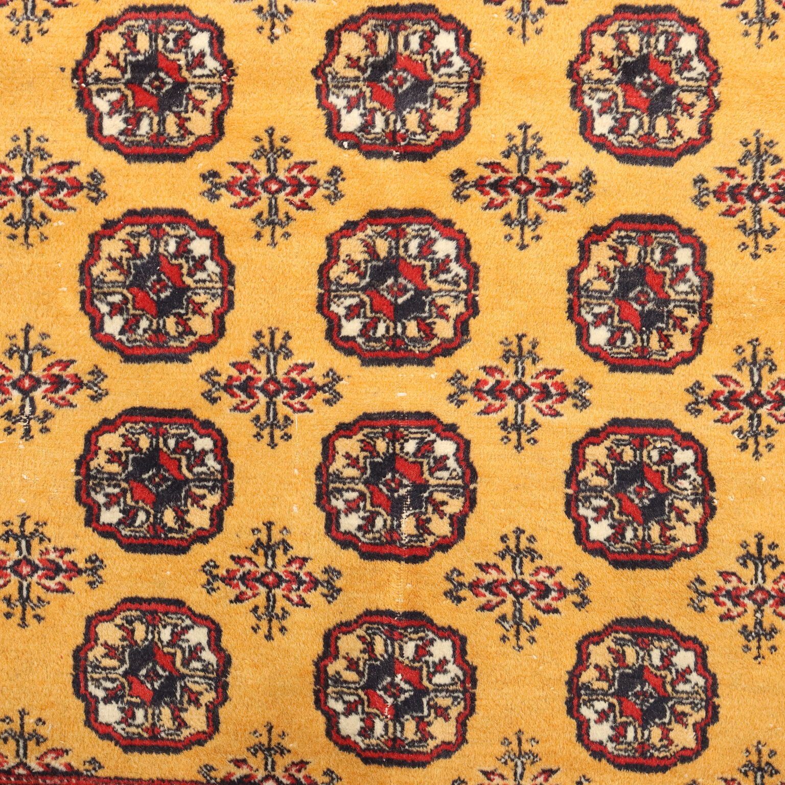 Antique Bukhara Carpet Cotton Wool Pakistan 110 X 74 In photo Textiles