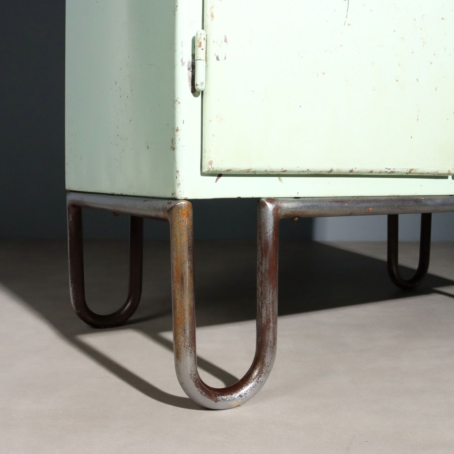 Industrial Cabinet Lacquered Metal Design Italy 1960s photo 1990.0