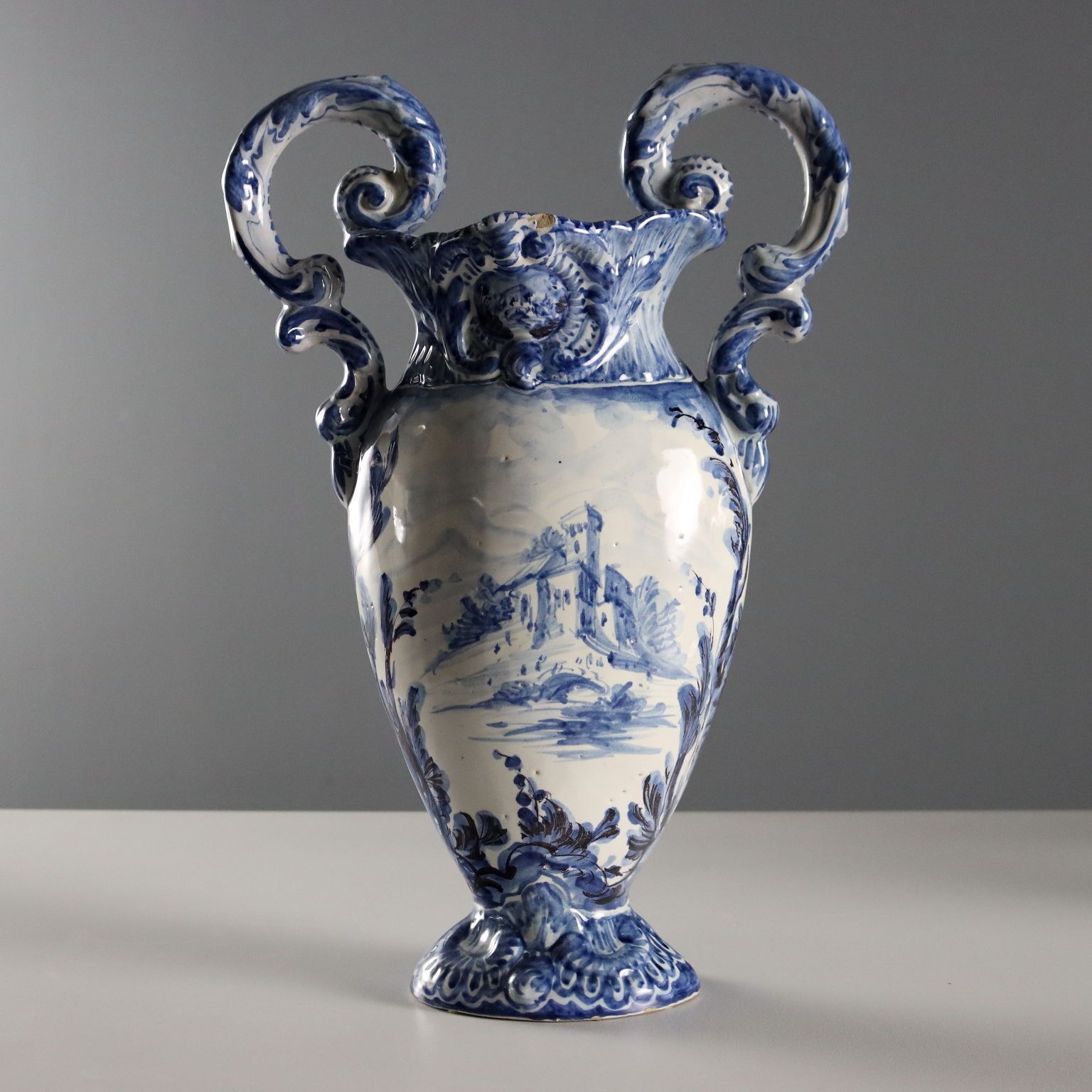 Antique Triptych Of Vases Giuseppe Mazzotti Albissola XX Century photo vintage