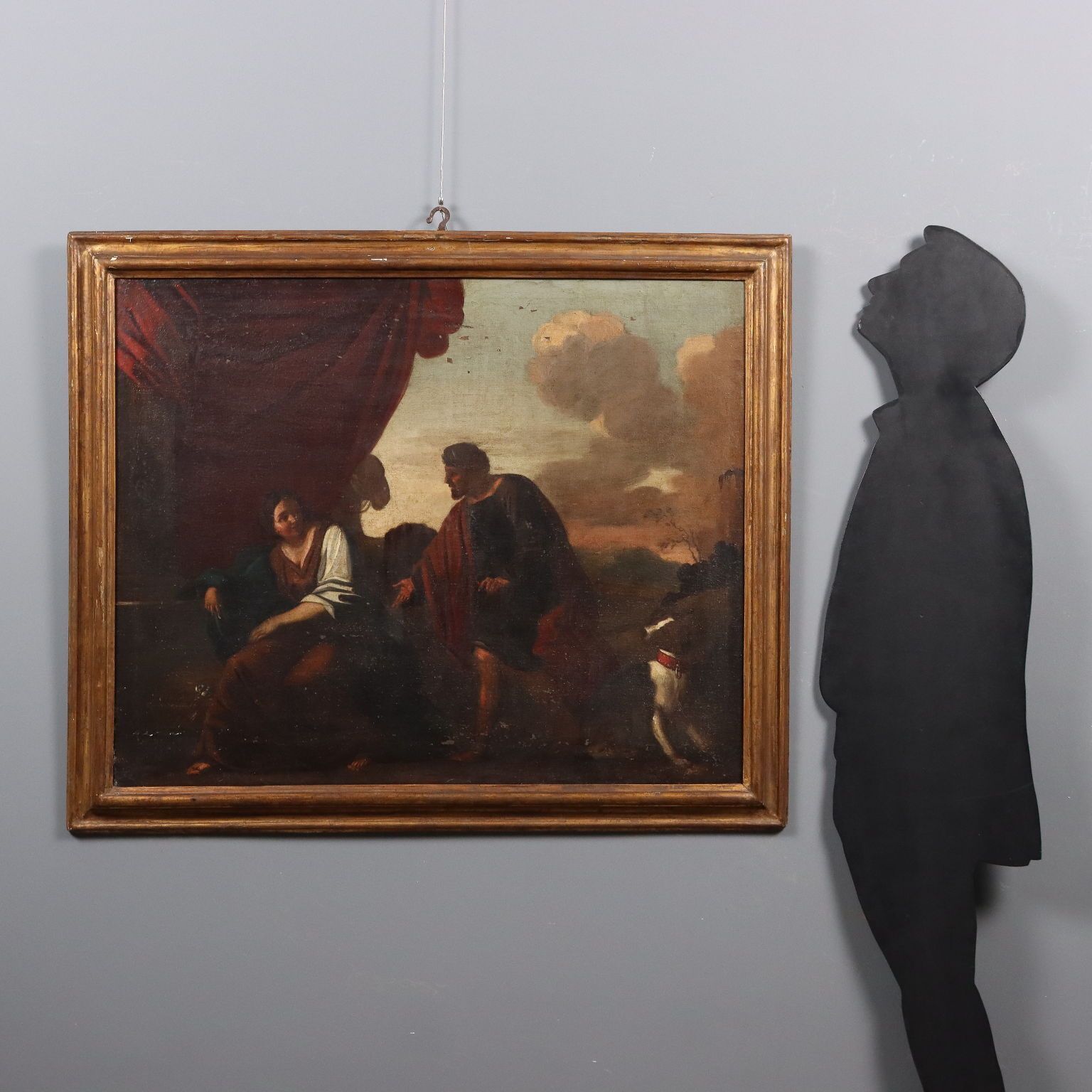 Antique Painting Biblical Scene Tamar And Judah Oil On Canvas '600 photo furniture