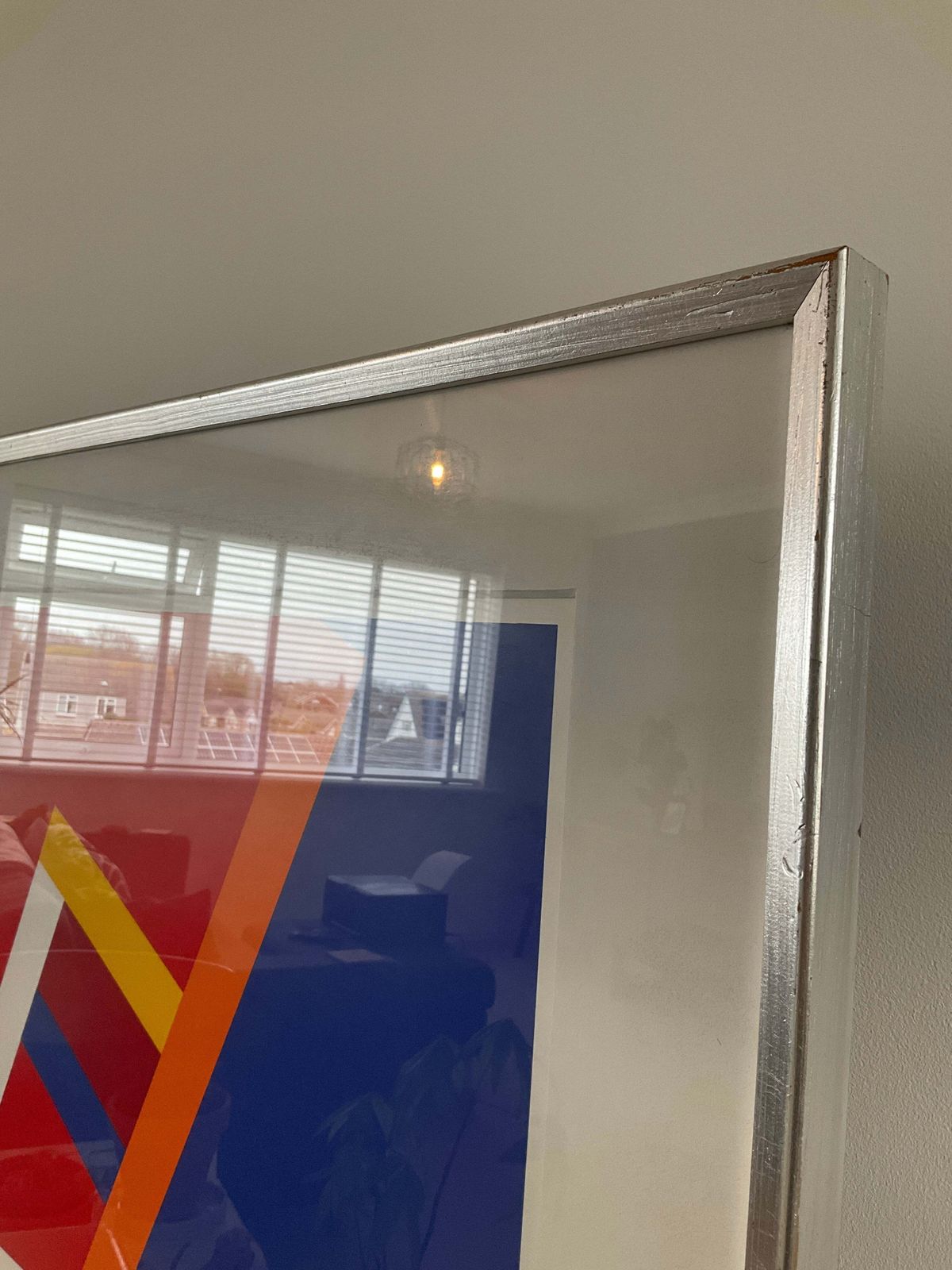 photo buy Per Arnoldi Print Limited Edition Signed No. 1172/1200 – Danish Modern Abstract Geometric Art – Framed 69cm X 58cm