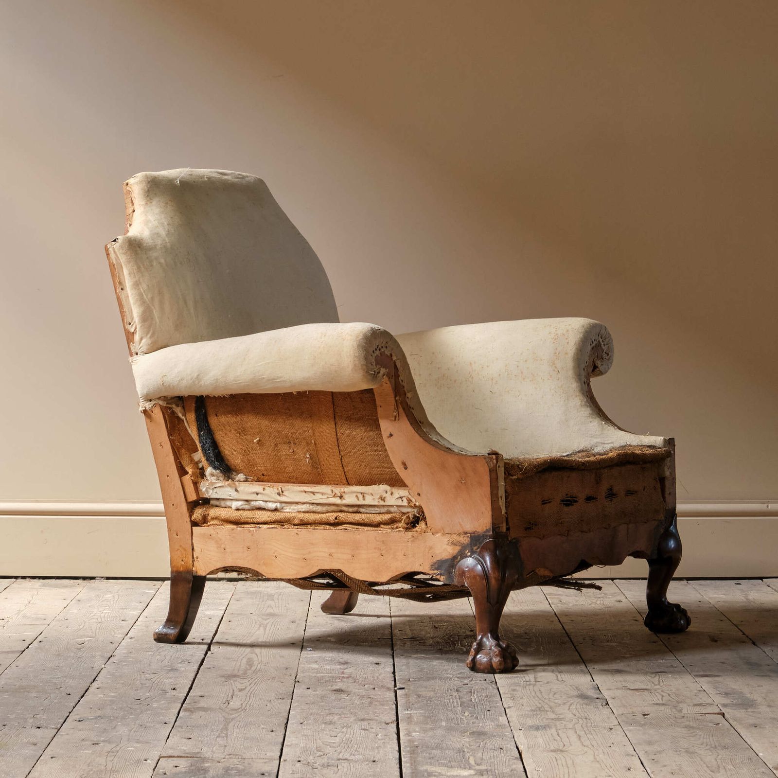 photo furniture Antique Deep Seated Country House Armchair C1900