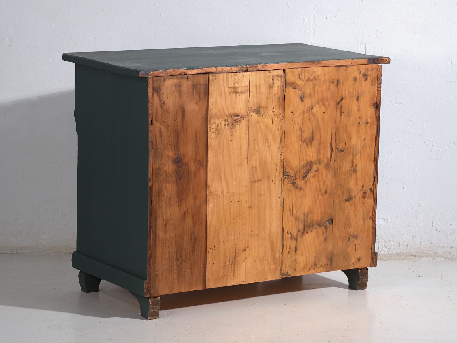 photo furniture Antique Painted Pine Chest Of Drawers – Rustic European Green Dresser – Circa 1900 #4