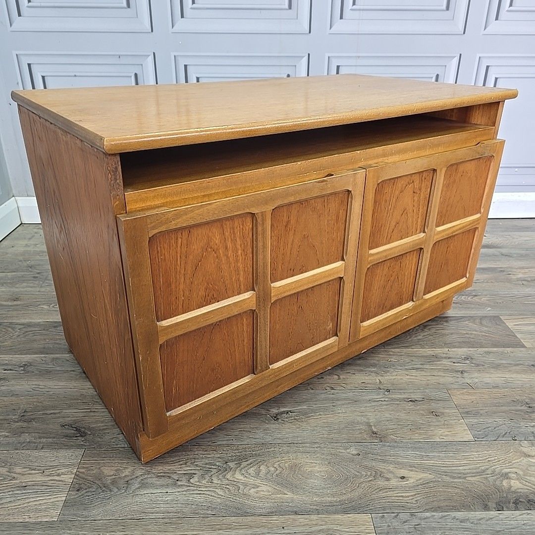 Retro Nathan Low Sideboard Teak Tv Media Cabinet Mid Century Cupboard Storage photo furniture