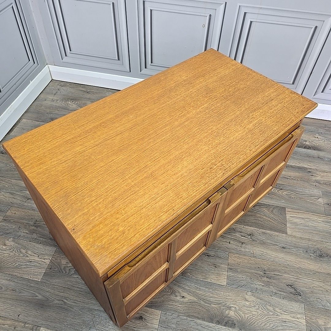 Retro Nathan Low Sideboard Teak Tv Media Cabinet Mid Century Cupboard Storage photo vintage