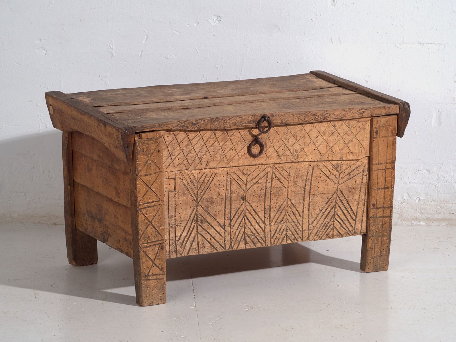 Transylvanian Carved Beech Chest – Transylvania, Circa 1900