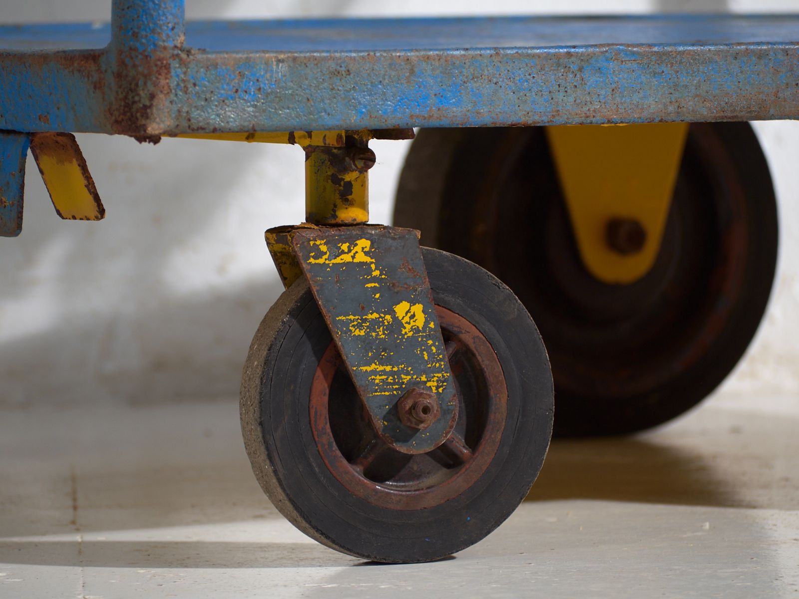 Industrial Blue Metal Cart – Factory Trolley Europe – Circa 1950 #1 photo for sale