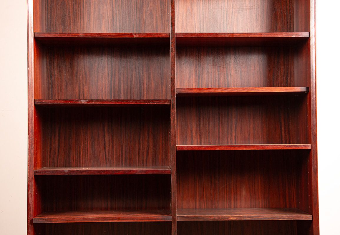 Grande bibliothèque danoise en palissandre par Erik Brouer pour Brouer's Mobelfabrik photo vinterior