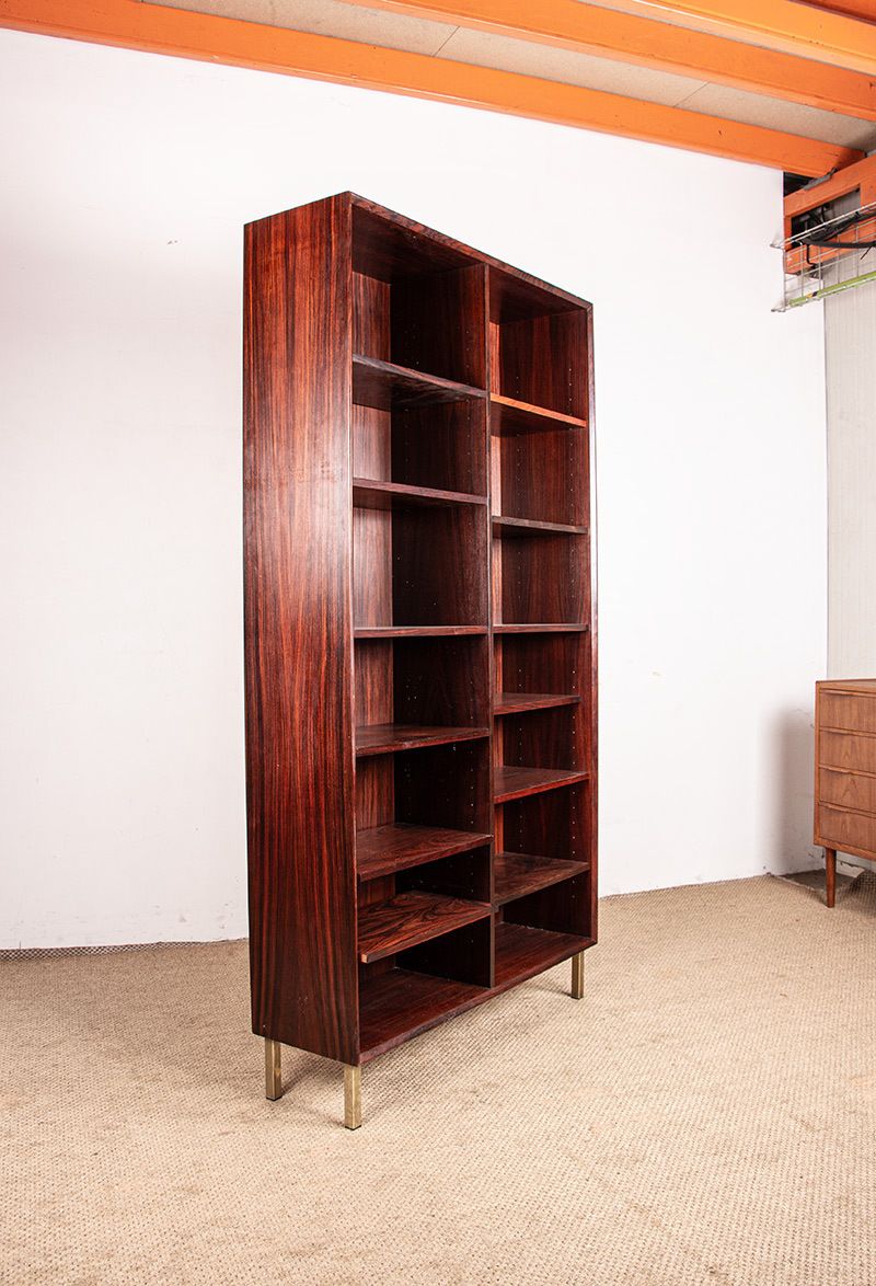 photo for sale Large Danish Tall Shelf In Rosewood By Erik Brouer For Brouer’s Mobelfabrik.
