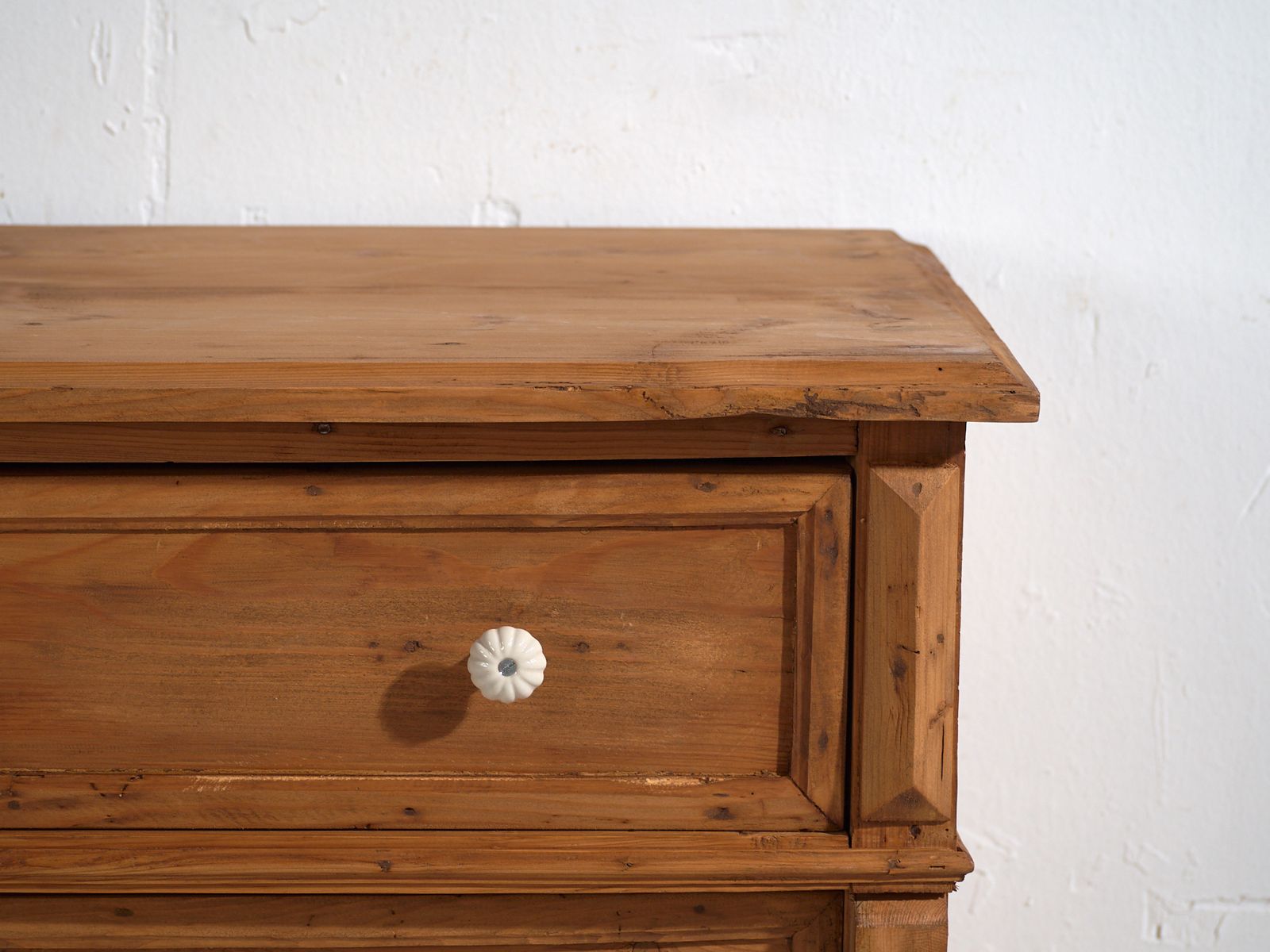 Antique Solid Pine Chest Of Drawers – Rustic European Dresser – Circa 1900 photo vinterior