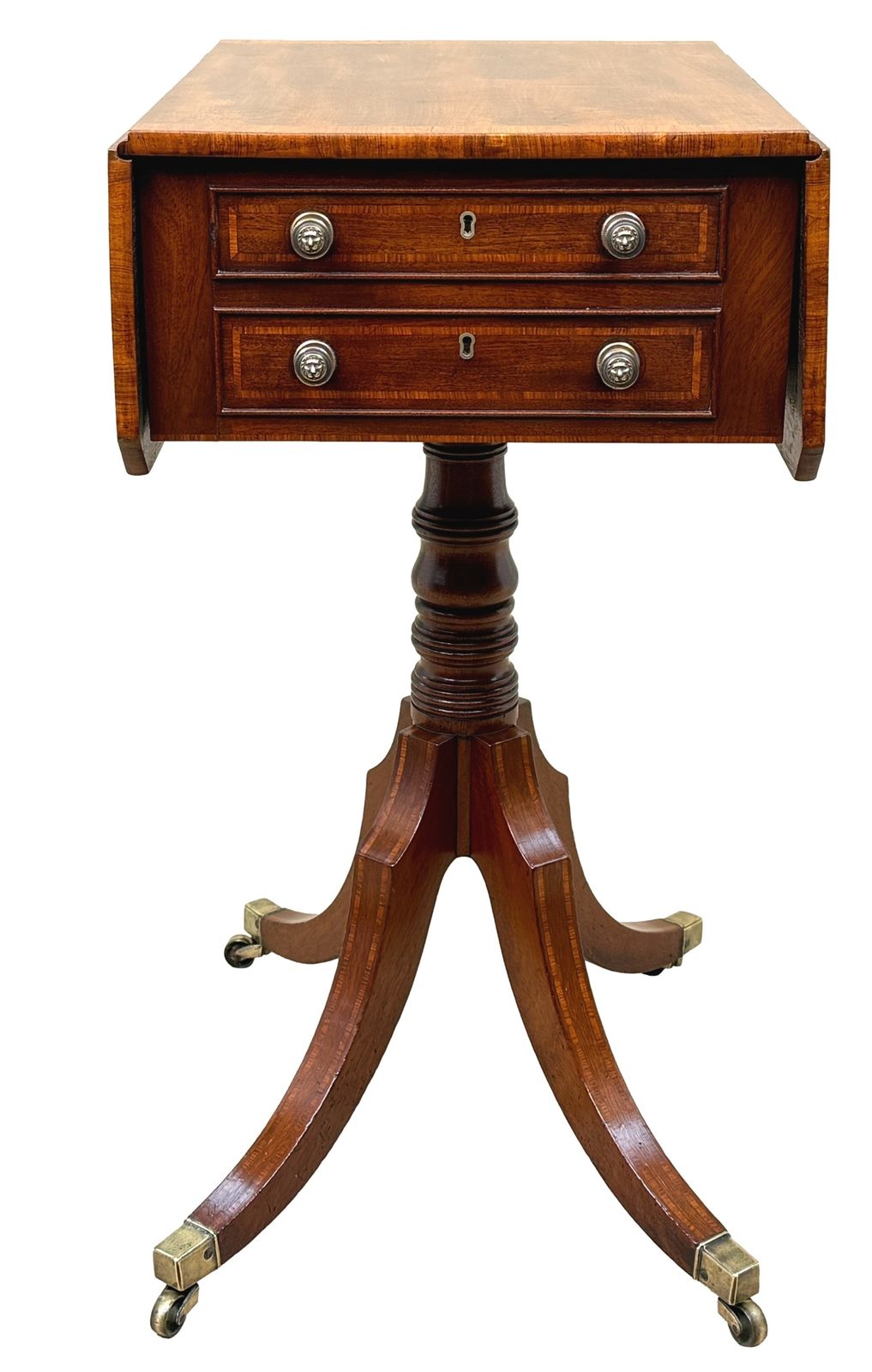 Furniture Georgian Mahogany Baby Pembroke Table (England, Circa 1800) photo